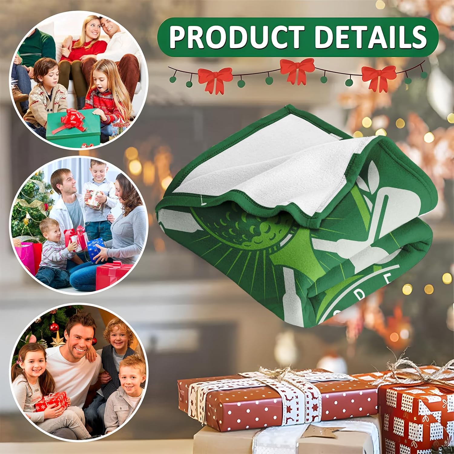 Funny Golf Throw Blanket, Green Golfer Decor for Couch & Sofa – Gift for Golfers, Men & Women, Birthday Christmas Father’s Day Mother’s Day, Man Cave Accent, 50'' x 60'' Cozy Throw - Image 5