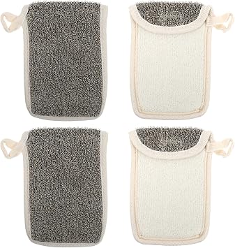 Healifty Bar Soap Bag 4pcs Soap Pocket Exfoliating Soap Saver Pouch Natural Bath Bags Soap Sack Scrubber Soap Holder for Drying Foaming Shower Bath