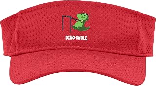 Dino Swole T-Rex Dinosaur Lover Exercise Fitness Gym Workout Sport Sun Visor