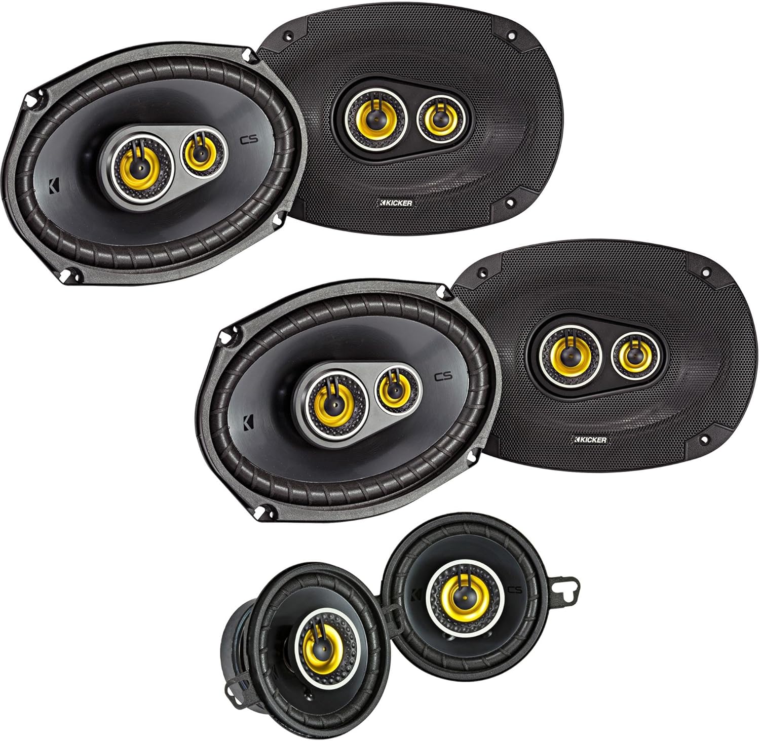 KICKER for Ram Crew Cab Truck 2012 & Up CSC6934 6x9, CSC354 3.5 Inch Speaker Bundle
