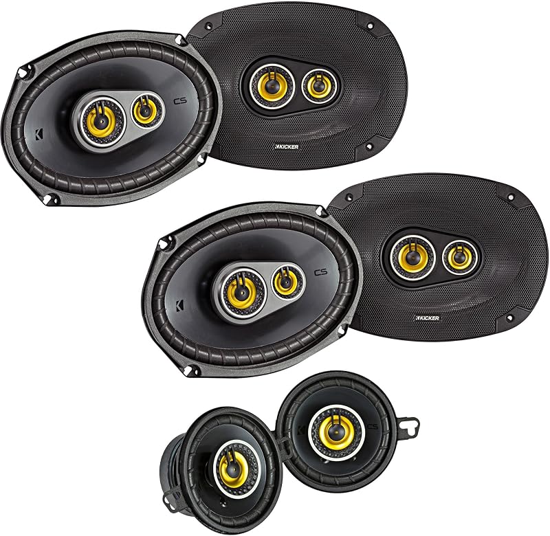 KICKER 43CSC6934 CSC354 Speaker Bundle Compatible with Ram Crew Cab | Bundle includes CSC6934 6x9 speakers and CSC354 3.5 in speakers; Compatible with Ram Crew Cab trucks 2012 and up.