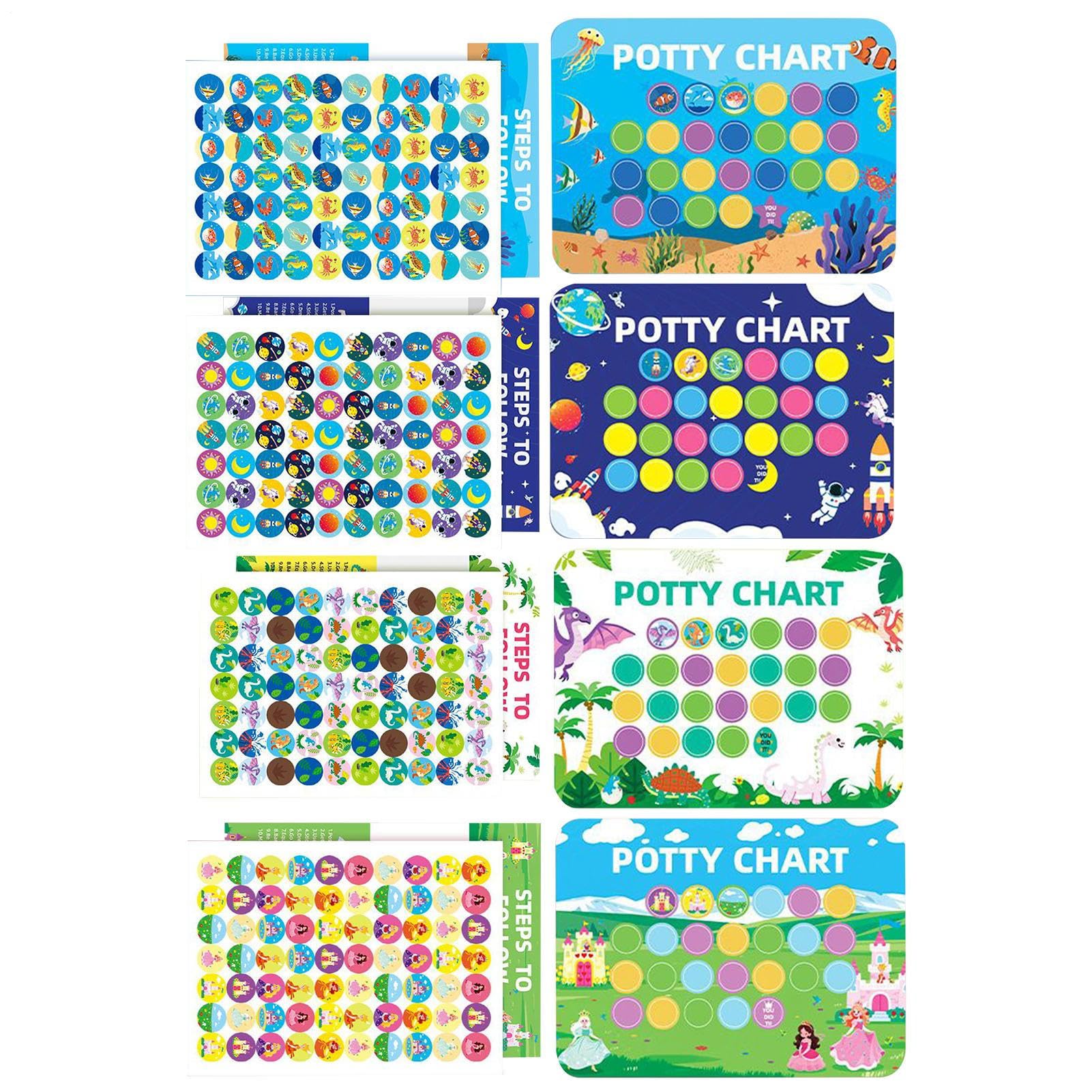 Tableau de récompense propreté jetons autocollants lot de 4 - 8