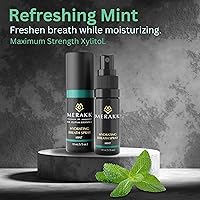 Vista 3 de MERAKK Spray bucal seco y respiratorio para el mal aliento - Spray bucal hidratante para un aliento fresco - Ambientador sin azúcar en aerosol oral