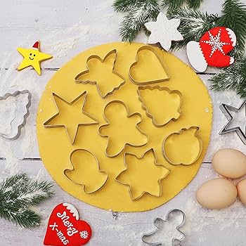 8 PCS Christmas Cookie Cutter Set Winter Christmas Pastry