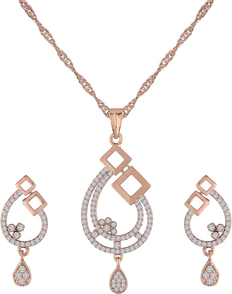 Amazon.com: I Jewels Stylish Latest Fashion Rose Gold Plated