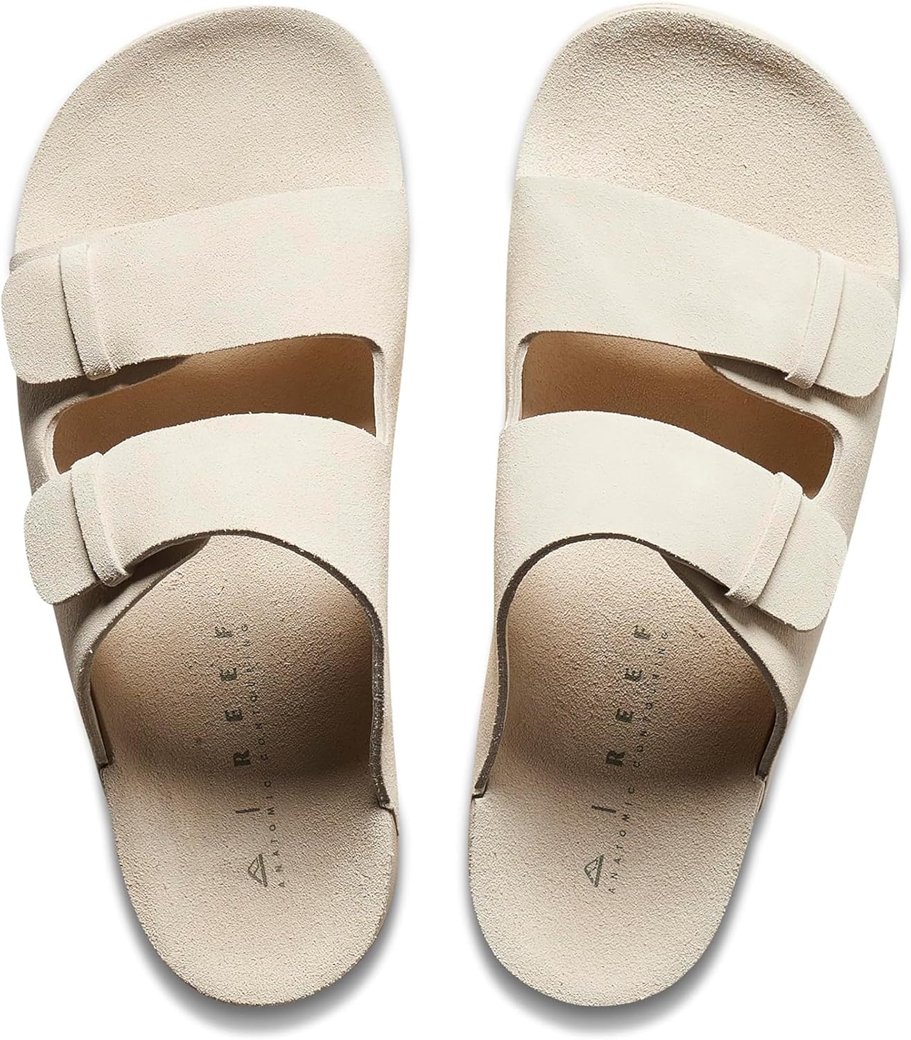 REEF Ojai Two Bar Women's Fashion Slide Sandal, Premium Leather, Soft Cushion Footbed