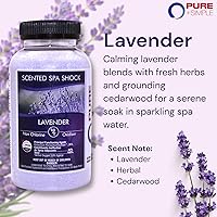 Vista 2 de Lavender Aromatherapy Spa Shock para jacuzzis y spas Tratamiento de choque oxidante sin cloro para jacuzzis Compatible con tabletas de bromo