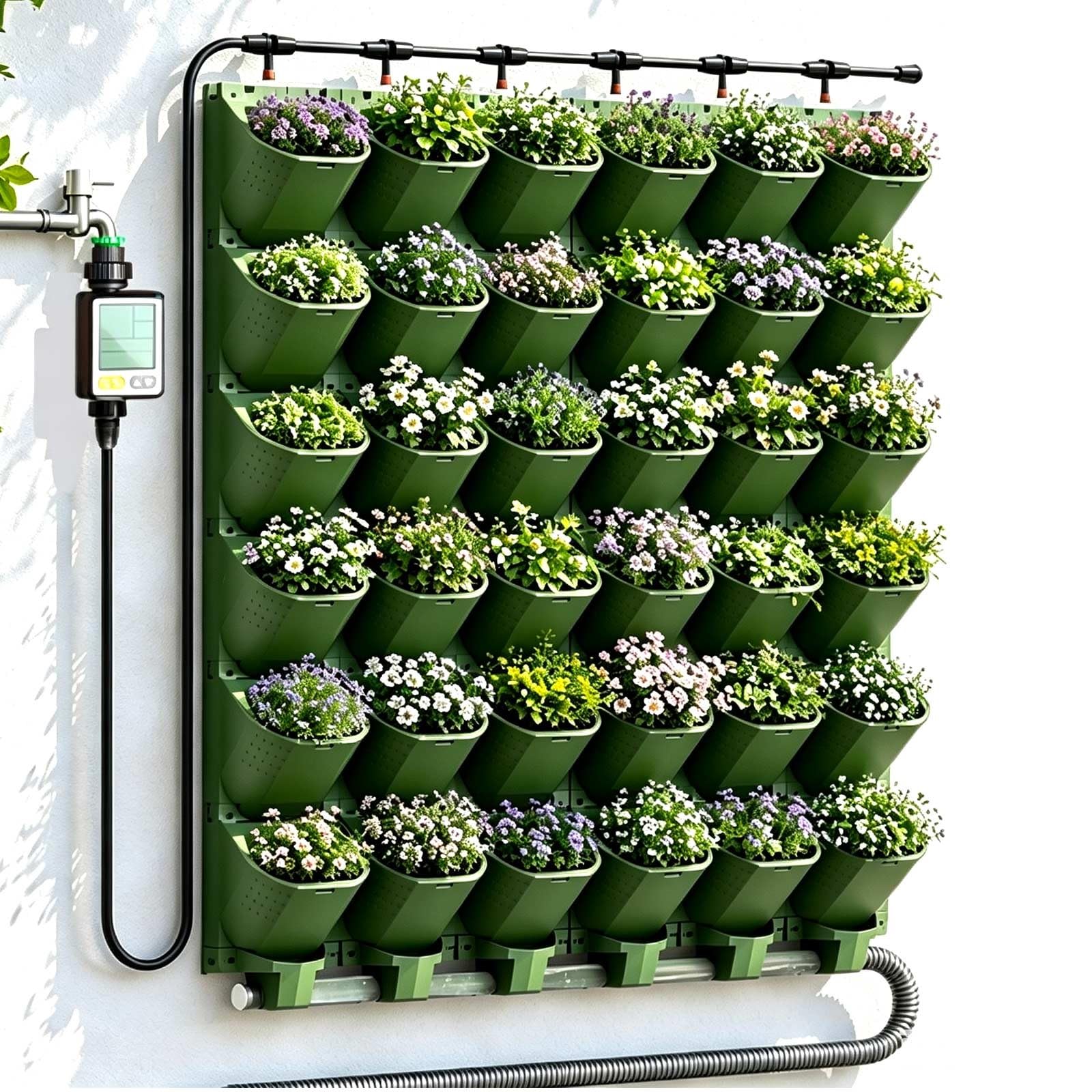 Xenmekrx Vertical Garden Planter Wall Mounted Self Watering