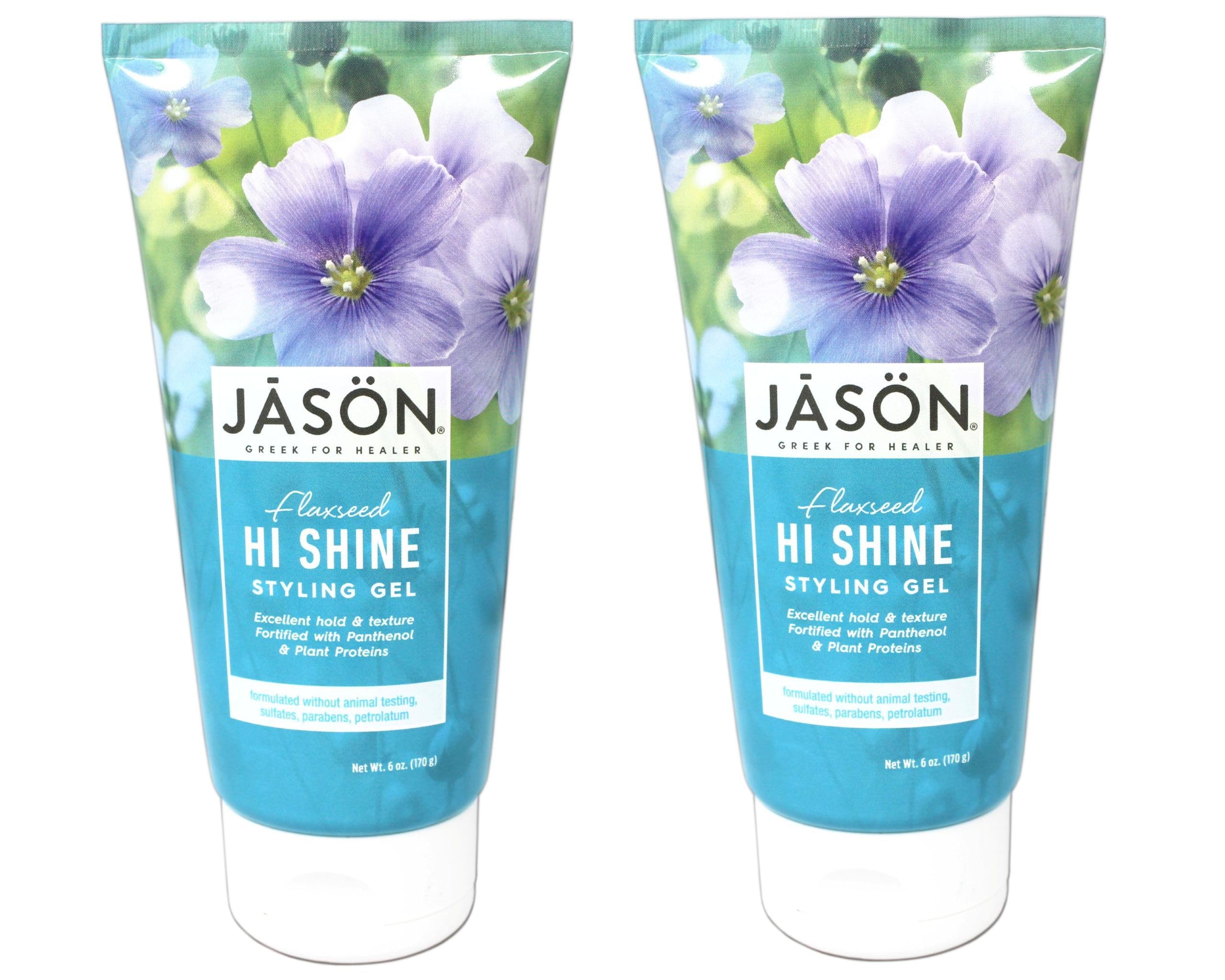 JASON Flaxseed Hi-Shine Styling Gel, 6 Ounce Tubes (Pack of 2)