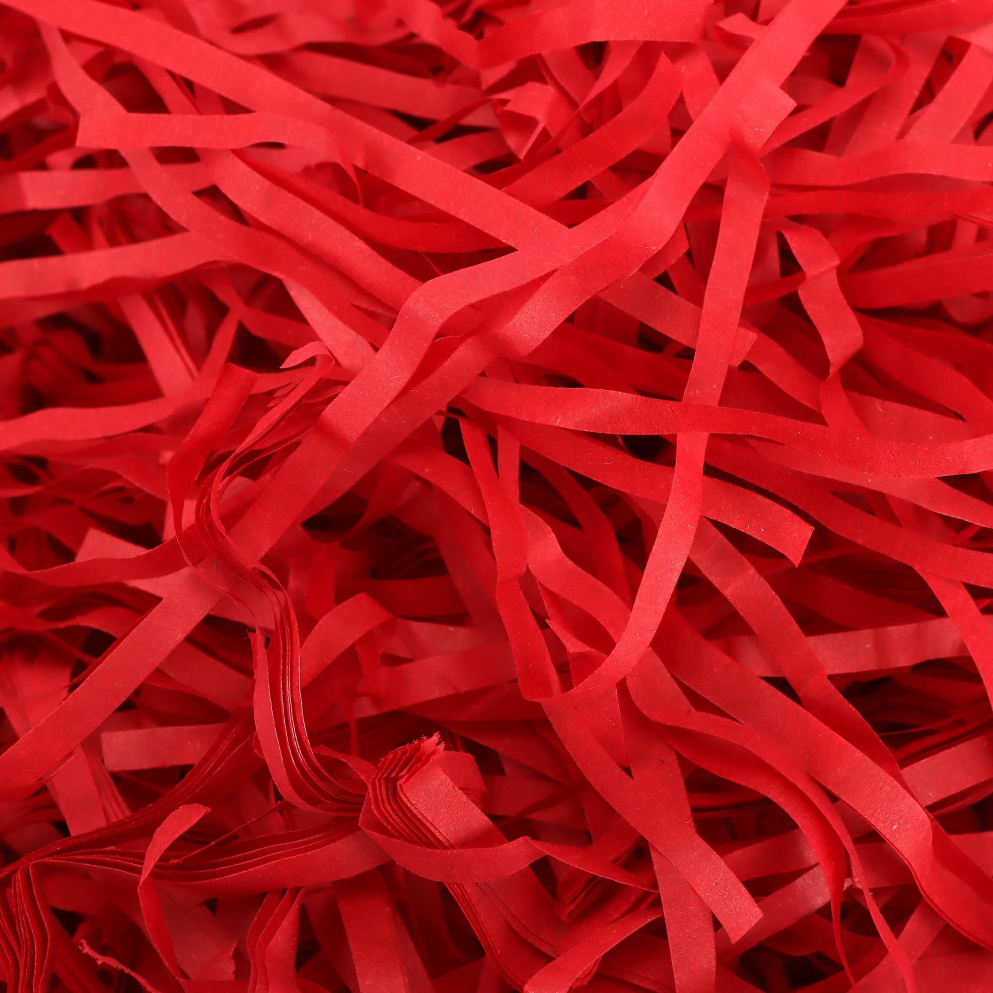MOUYAT 1kg Red Shredded Tissue Paper, Shredded Paper for Gift Boxes, Hamper Shredded Paper for Gift Decoration, Hamper Filling