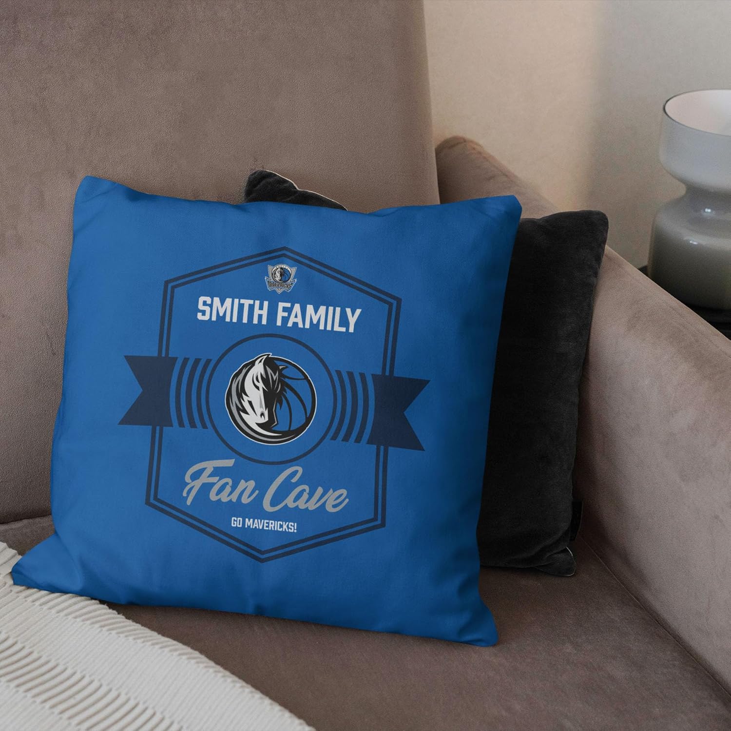 NORTHWEST NBA Dallas Mavericks, Dominion, Personalized Throw Pillow, 18 x 18 Inches