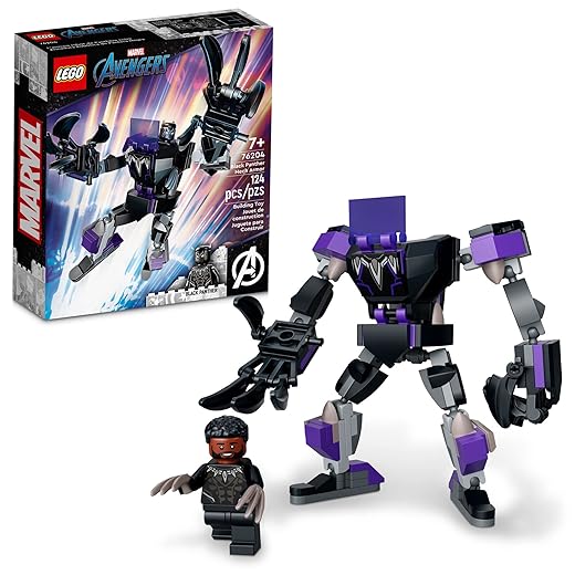 LEGO Marvel Black Panther Mech Armor 76204 Building Kit; Collectible Mech and Minifigure for Super-Hero Kids Aged 7+ (124 Pieces)