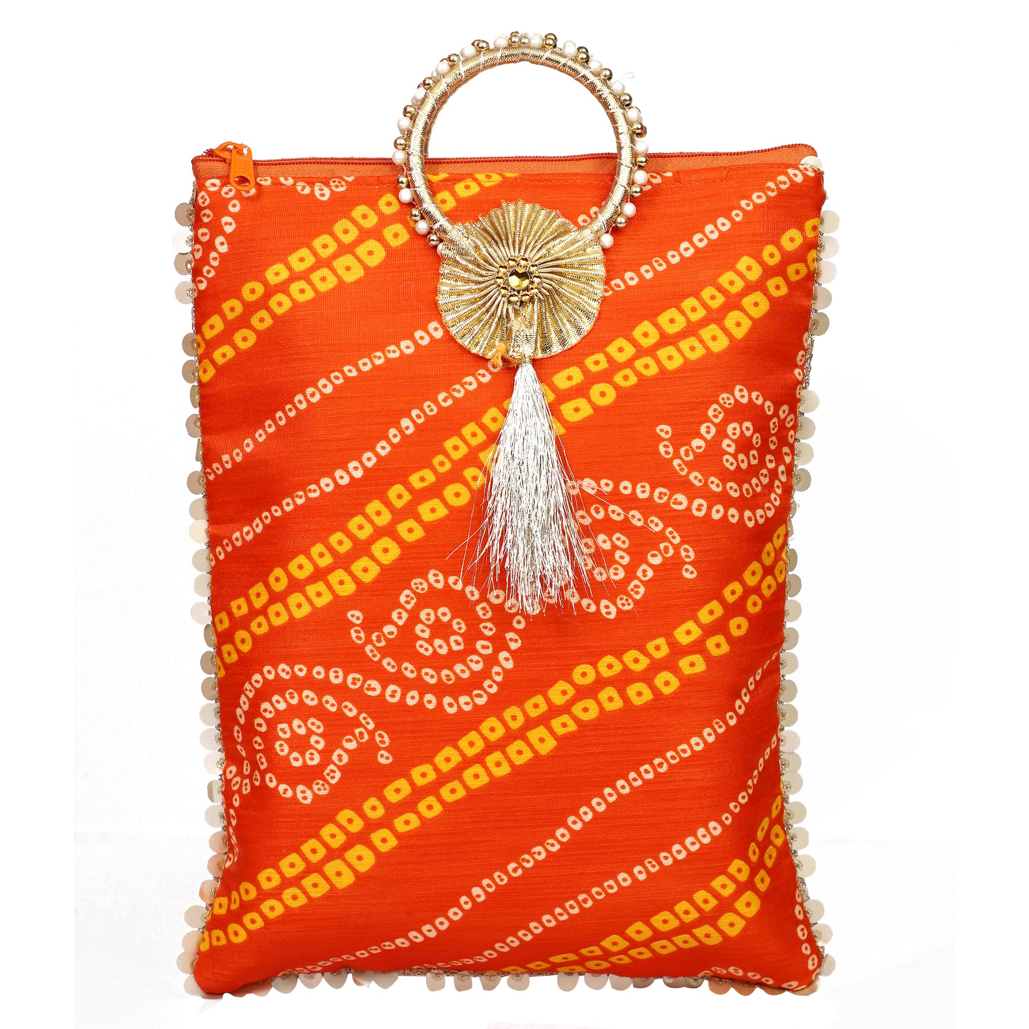 ASIAN Women Potlis Silk Handmade Wedding Potli Bag with Stylish Color & Design Bags for Womens & Girls Red Gold (B0BSNBTJ7D) Amazon Price History, Amazon Price Tracker