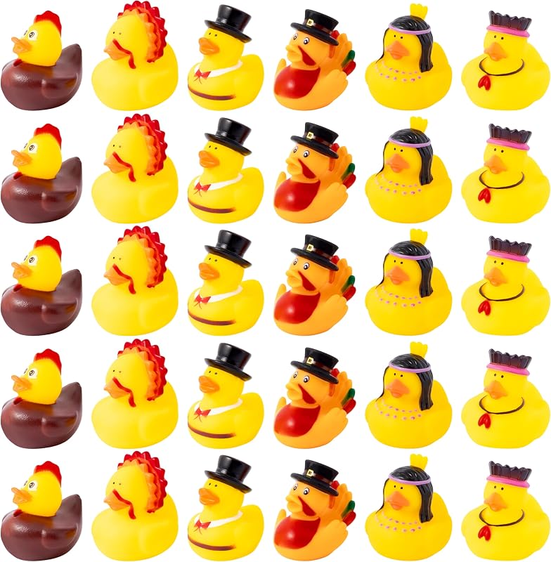 Haooryx Thanksgiving Rubber Duck Toys - 30pcs Nove