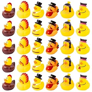 Haooryx Thanksgiving Rubber Duck Toys - 30pcs Nove