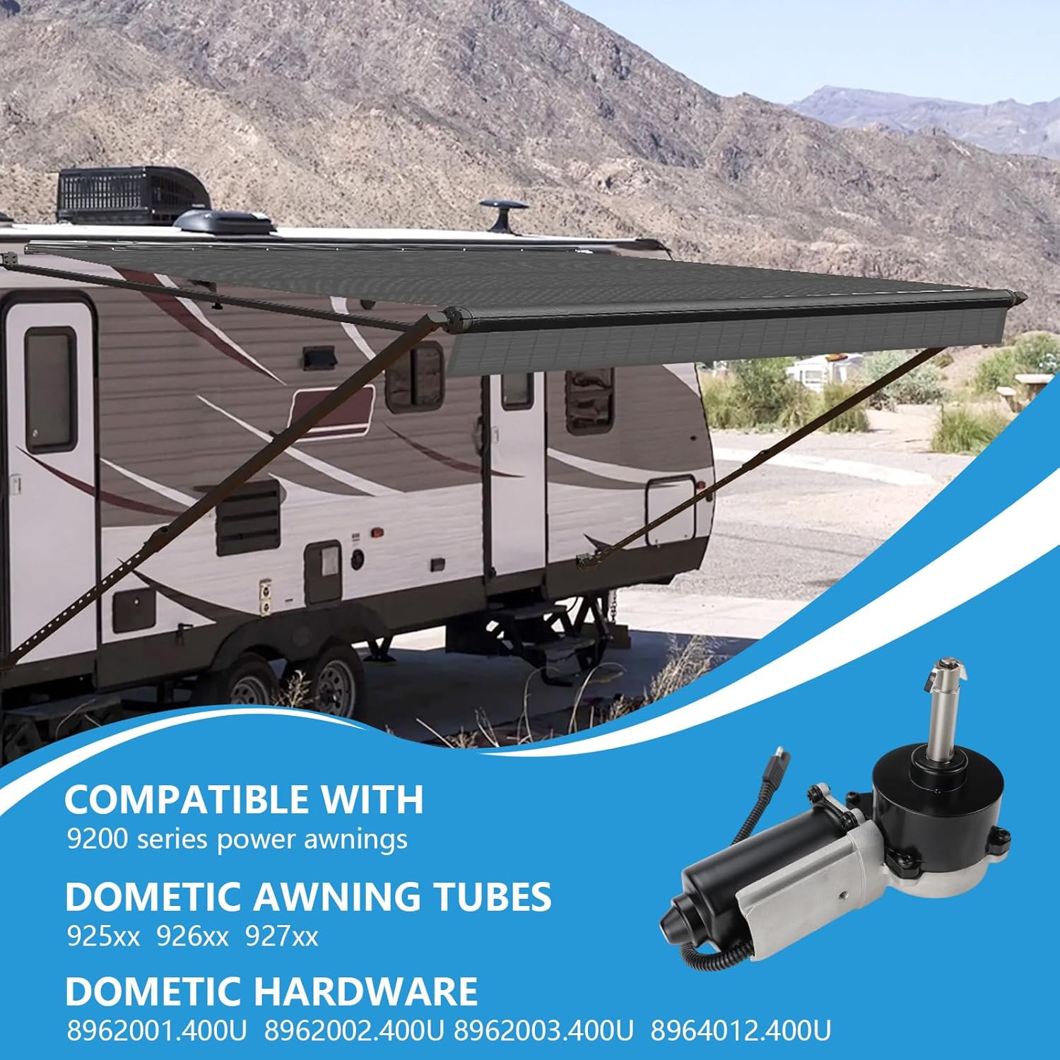 3317084.000U RV Awning Motor Drive Repair Kit Assembly Compatible with Dometic 9200 Series Power Awnings Replace 3316605.001 3316605.017 8962001.400U.