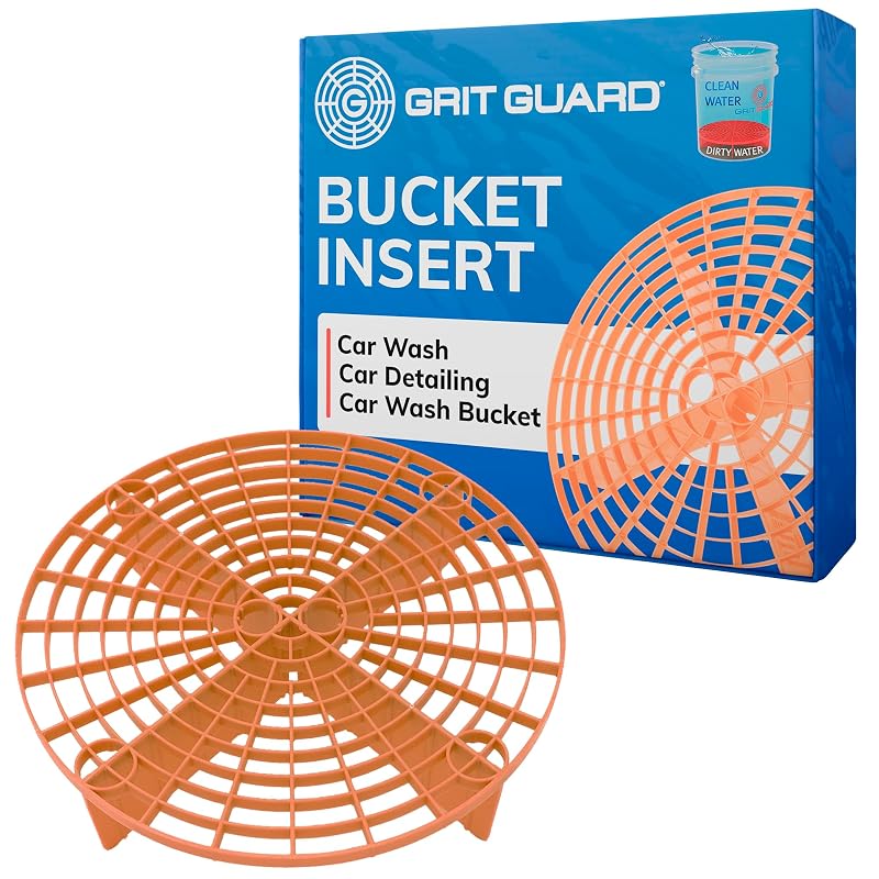 Inserto separador de sujeira Grit Guard laranja para balde de lavagem automotiva, compatível com baldes de 13,2 a 22,7 L, 1 unidade