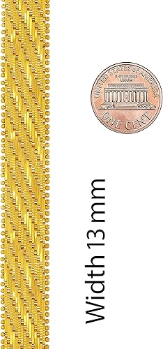 Miniatura 6 de LIFETIME JEWELRY Pulsera de tejido de cesta plana vintage chapada en oro real de 24 quilates para mujeres y hombres (0.276 in y 0.512 in)