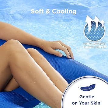 Aqua Campania Ultimate 2-in-1 Pool Float Lounge Extra Large Inflatable Pool Floats for Adults with Adjustable Backrest & Cupholder Caddy