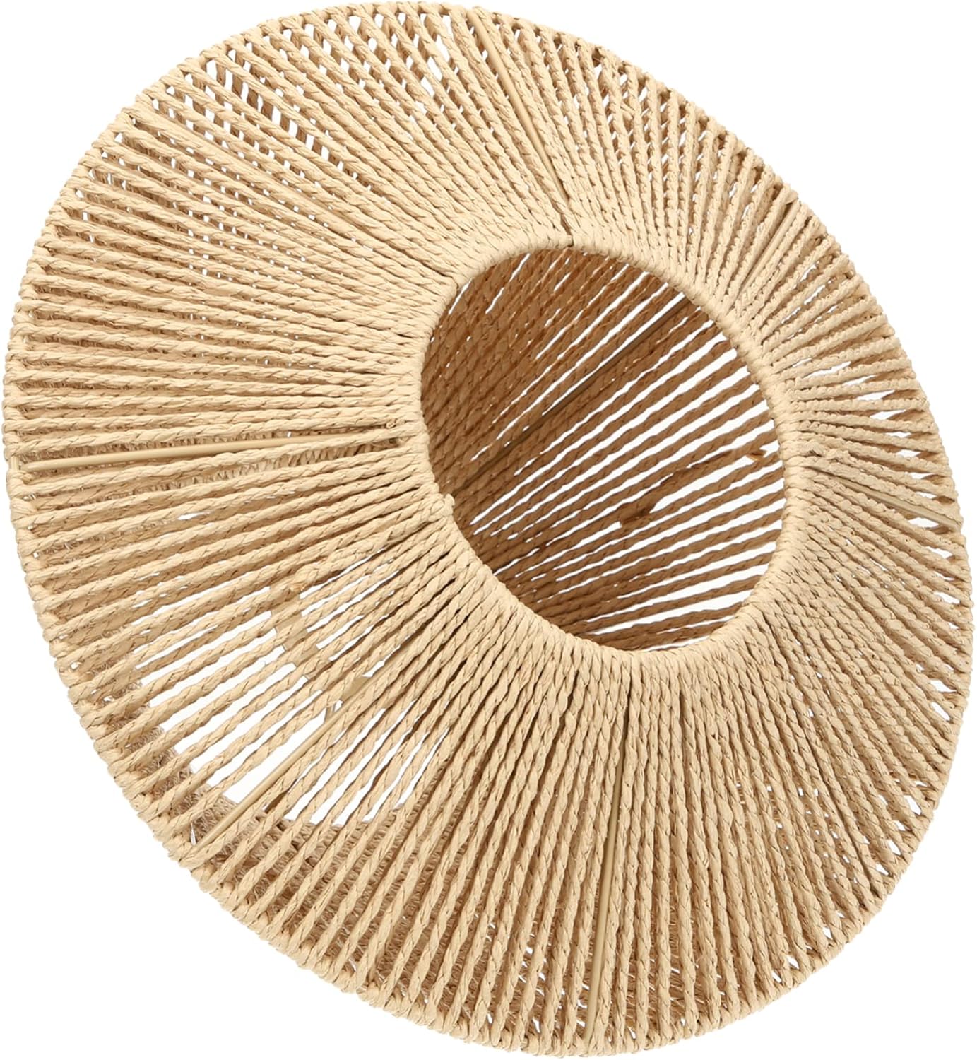 HOMSFOU Replacement Lampshades Decorative Ceiling Lights Cover Woven Lampshade for Restaurant Home