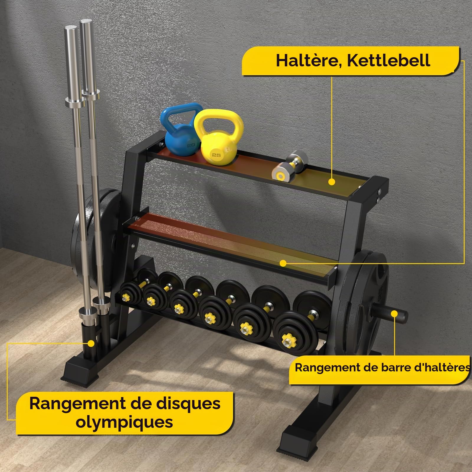 JX FITNESS Support pour haltères pour usage domestique