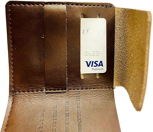 Vista 2 de costumebase WALTER MITTY WALLET secret life cuero genuino hecho a mano marrón, Marrón