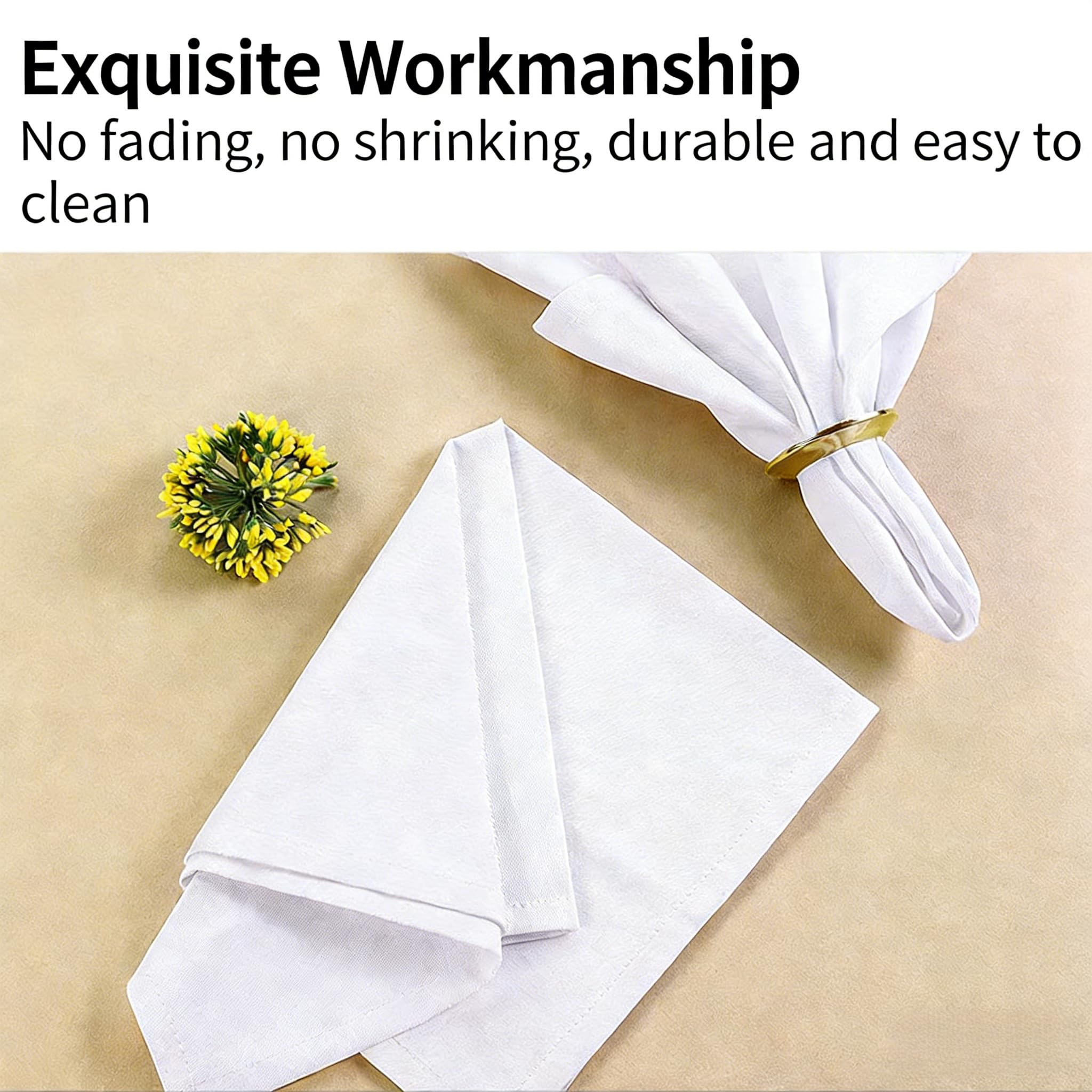 Stoff Servietten 20Er Packung Dicke Baumwollservietten 45 X 45 cm Ideal Als Geschirrtuch Tischsets Oder Tischsets Für Restaurants Und Hotels Orangefarben Mit Blumenmuster