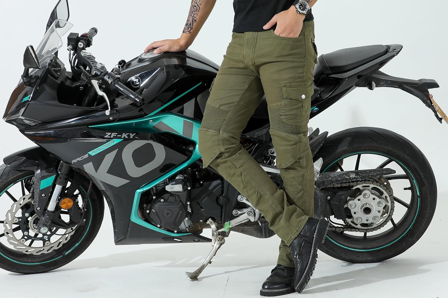 CTBQiTom Motorcycle Pants for Men with Protective Lining for Motocross Motorbike Dirt Bike Jeans CE Armored Riding Pants - Image 2