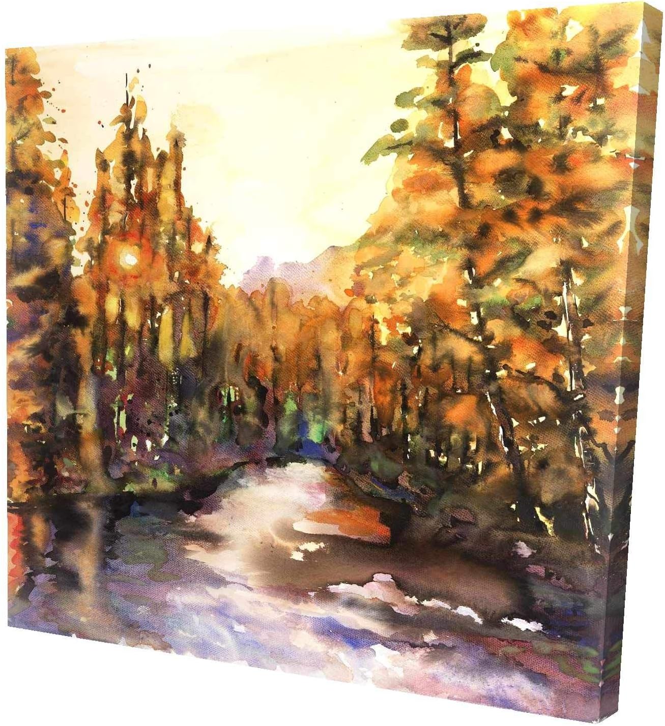 BEGIN DECO MAISON - HOME DECOR Merced River, Fine Art Gallery Wrapped Canvas 36x36