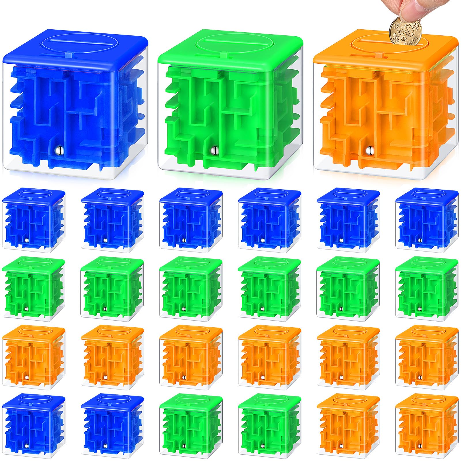 Photo 1 of 24 Pieces Money Holder Maze Puzzle Gift Box Christmas Money Gift Holder Box Teasers Maze Game for Teens and Adults for Christmas Birthday Gifts