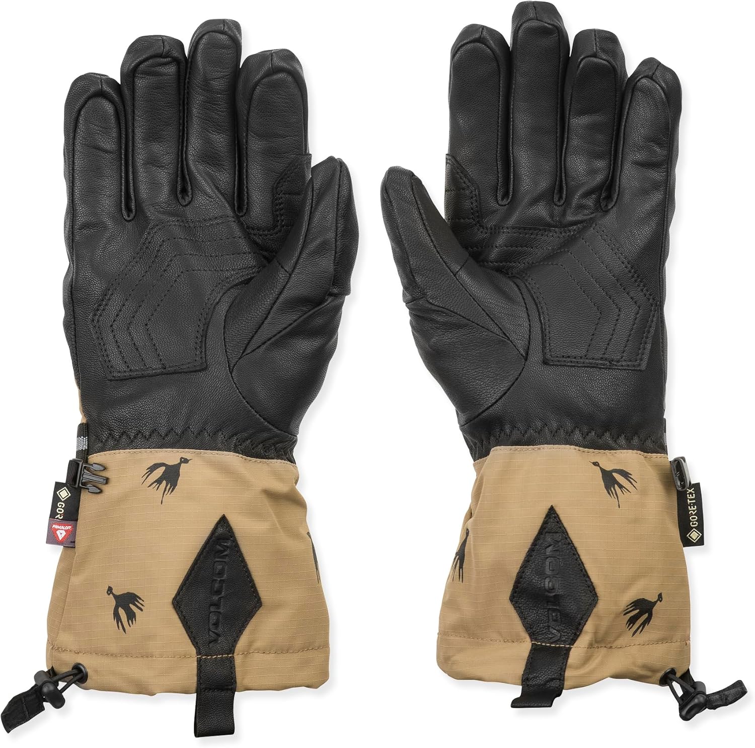 Volcom Men's 91 GORE-TEX Snowboard Gloves – Waterproof Leather Gloves Removable Liner, Bronze, X-Large - Image 3