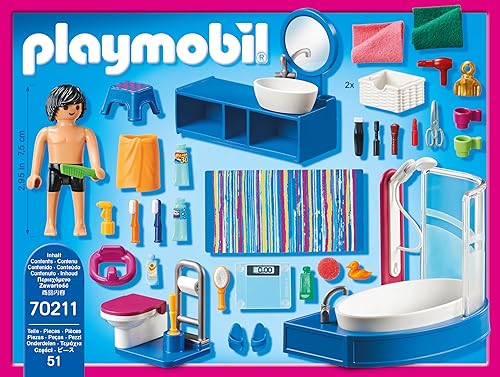 Miniatura 7 de PLAYMOBIL - Juego de muebles de baño con bañera