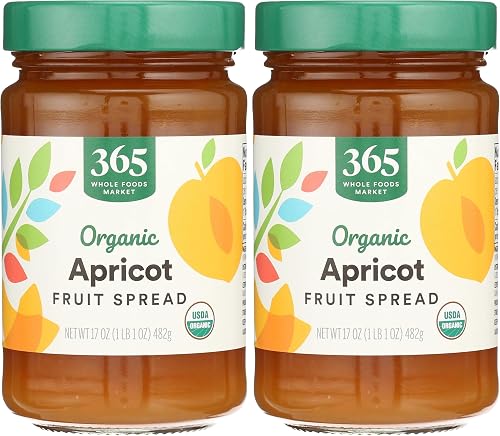 365 by Whole Foods Market, Organic Apricot Fruit Spread, 17 Ounce (Pack of 2)
