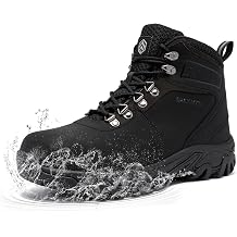 LARNMERN Steel Toe Boots Men Comfortable Work Safety Shoes Hiking Sneakers | Comfortable Outdoor Industrial Construction Non Slip Puncture Proof Mid Top Tactical