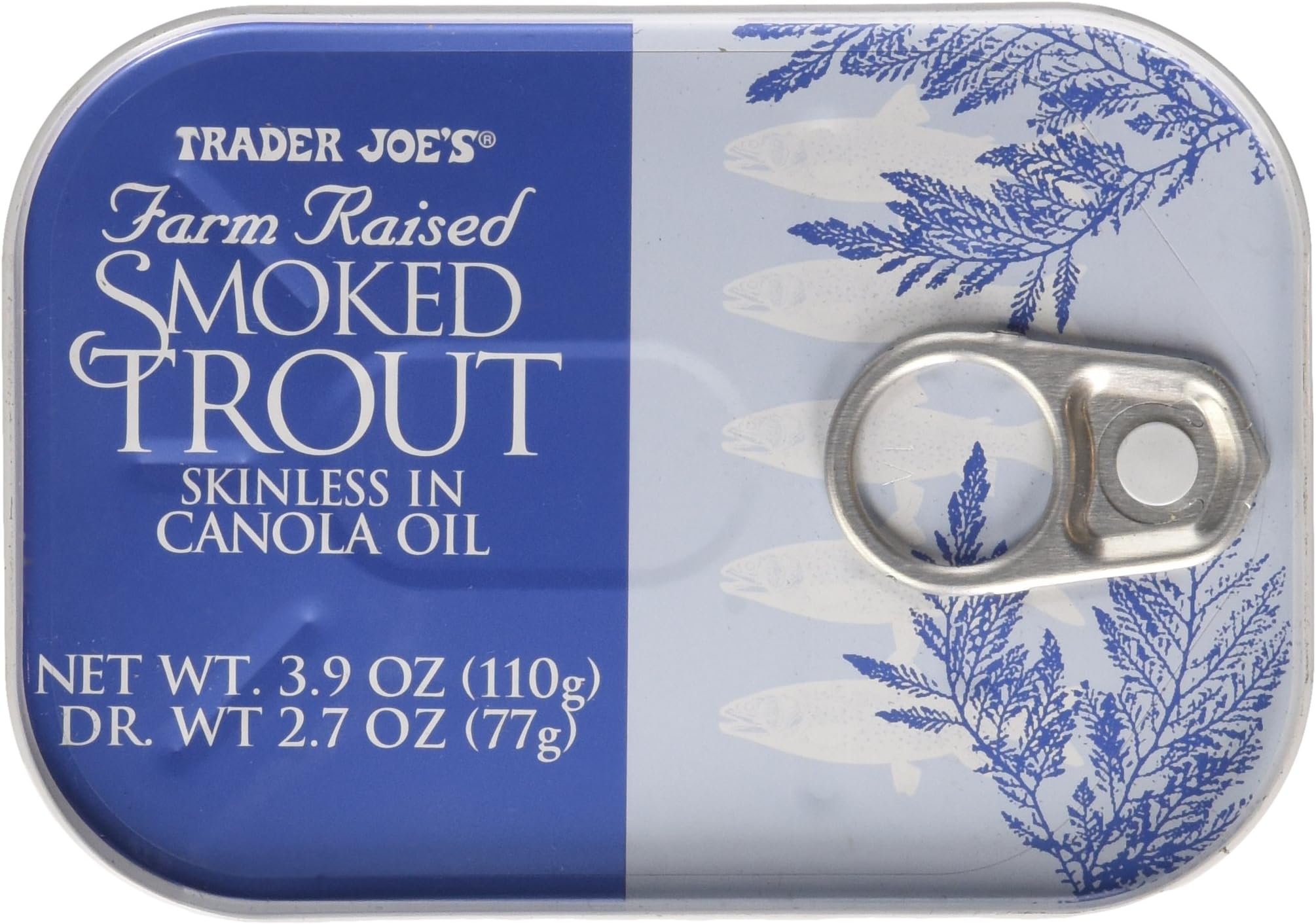 Trader Joe's Farm Raised Smoked Trout Skinless in Canola Oil