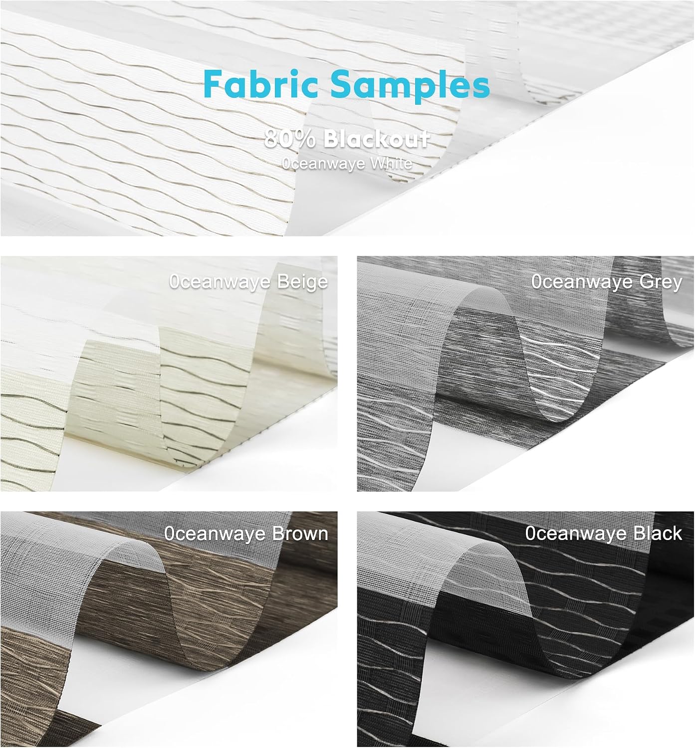 Motorized Zebra Blinds with Remote Fabric Sample