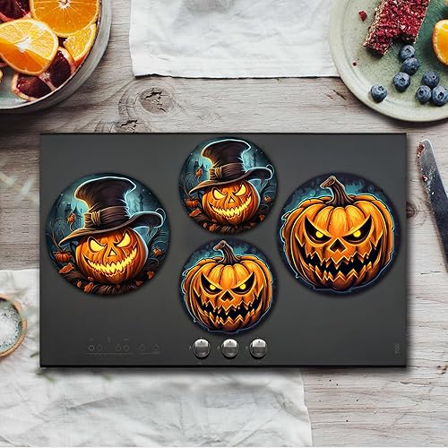 Miniatura 17 de Fundas para quemadores de estufa eléctrica de animales de granja, paquete de 4 fundas redondas para quemadores de estufa, 8 pulgadas y 10 pulgadas