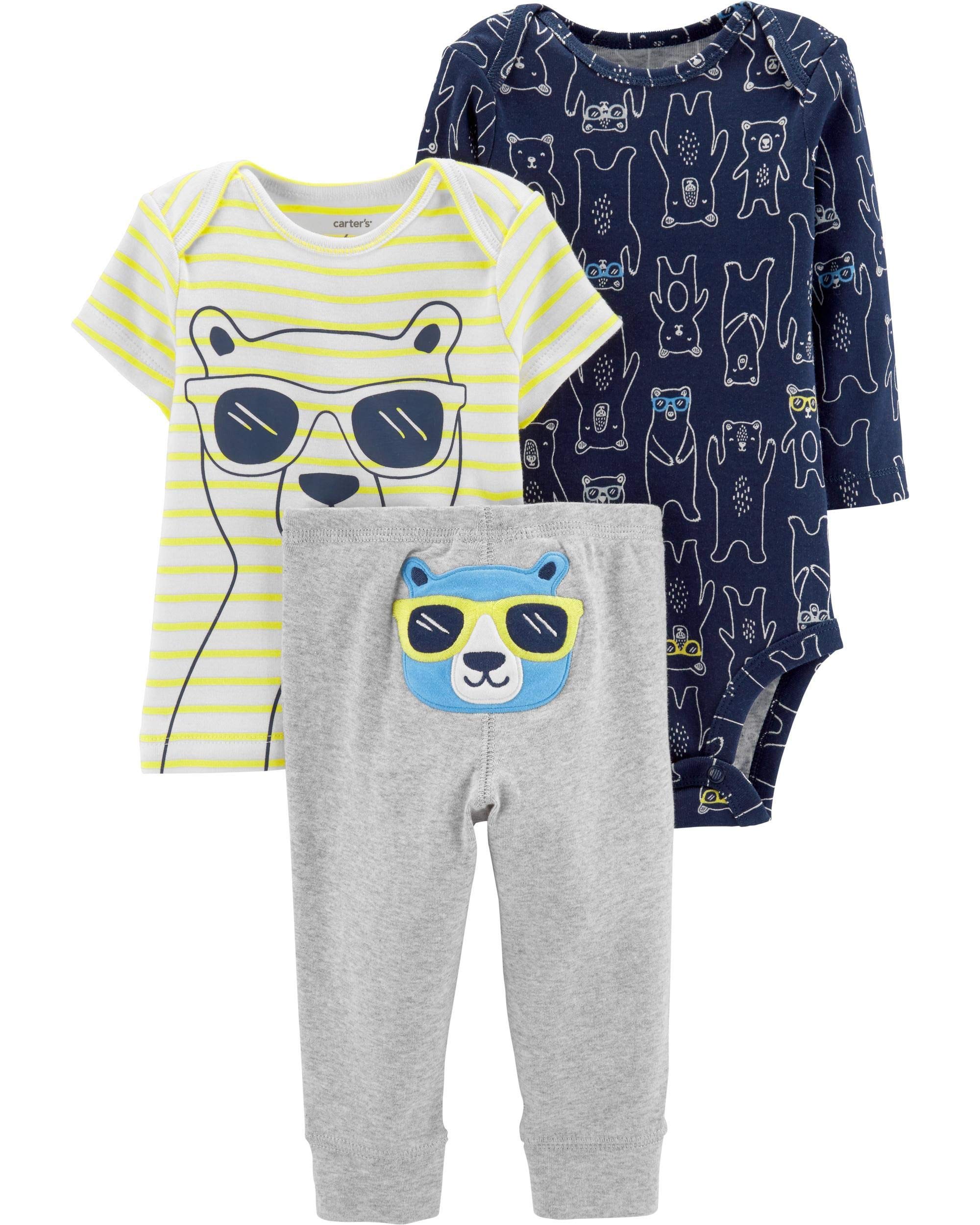 Carter's Baby Boys' 3 Pc Back Art 126g423