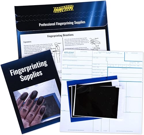 Miniatura 1 de Kit de huellas dactilares FD-258 cinco tarjetas, tinta e instrucciones de uso (Completo)