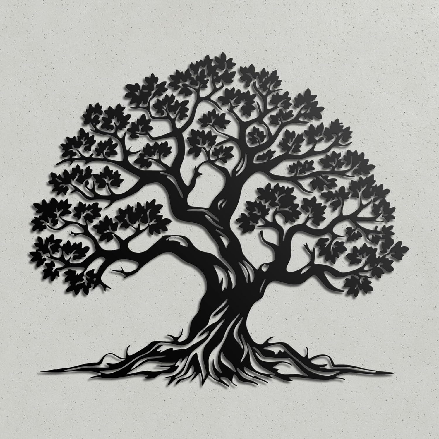 Vivazle Metal Tree of Life Wall Art, Metal Oversized Decor, Indoor Outdoor, Large Hanging Silhouette (Modern Tree of Life V1)