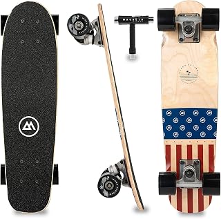 Magneto Complete Skateboard | 22" x 6" | 7-Layer Canadian Maple Deck | Kids Skateboard Cruiser Skateboard | Skateboard for Beginners, Teens & Adults
