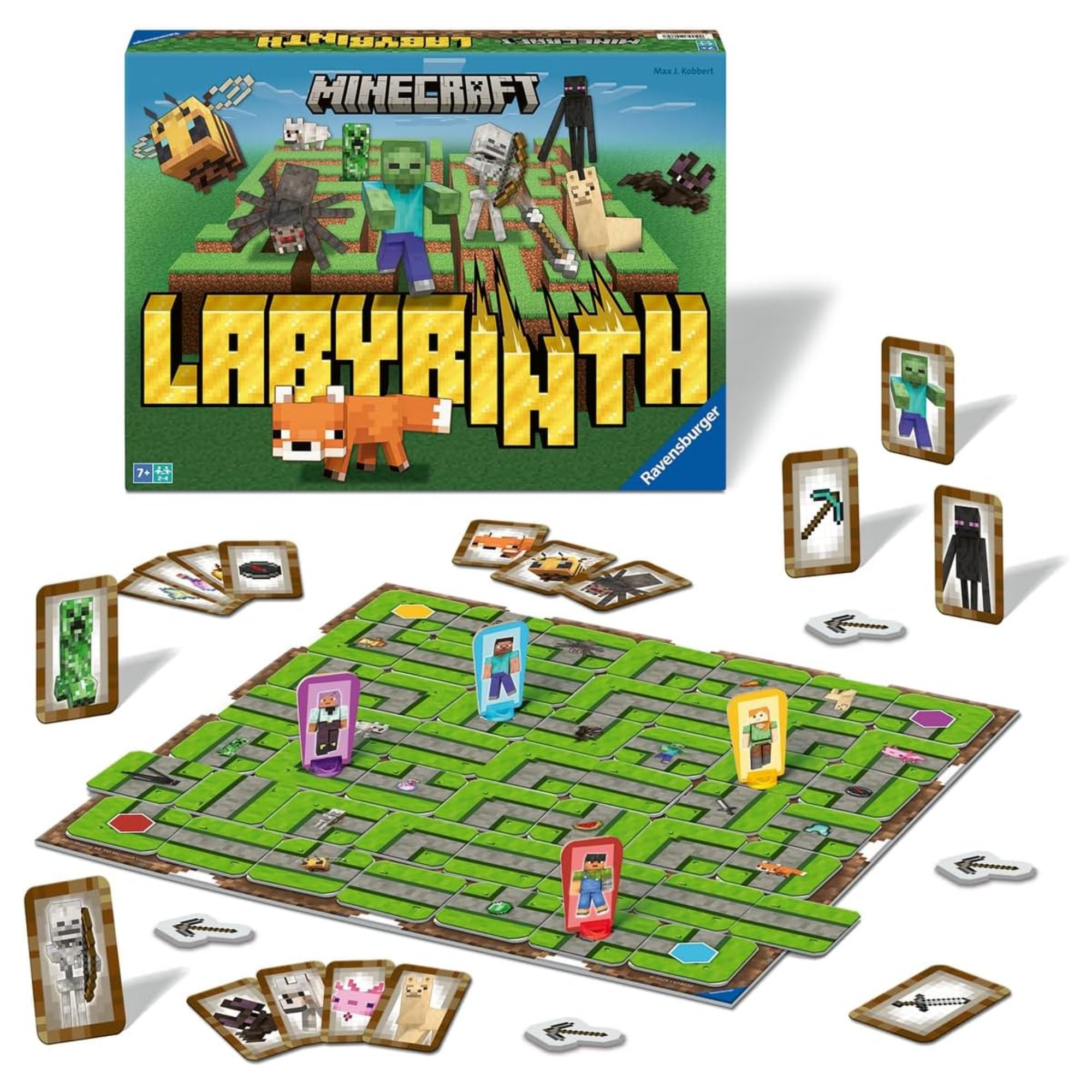 Ravensburger - Labirinto Minecraft | Gioco Da Tavolo Bambini 7 Anni | Labirinto Gioco Da Tavolo Per 2-4 Giocatori | Labyrinth Gioco Da Tavolo | Idea Regalo Per Bambini 7 Anni | Idee Regalo