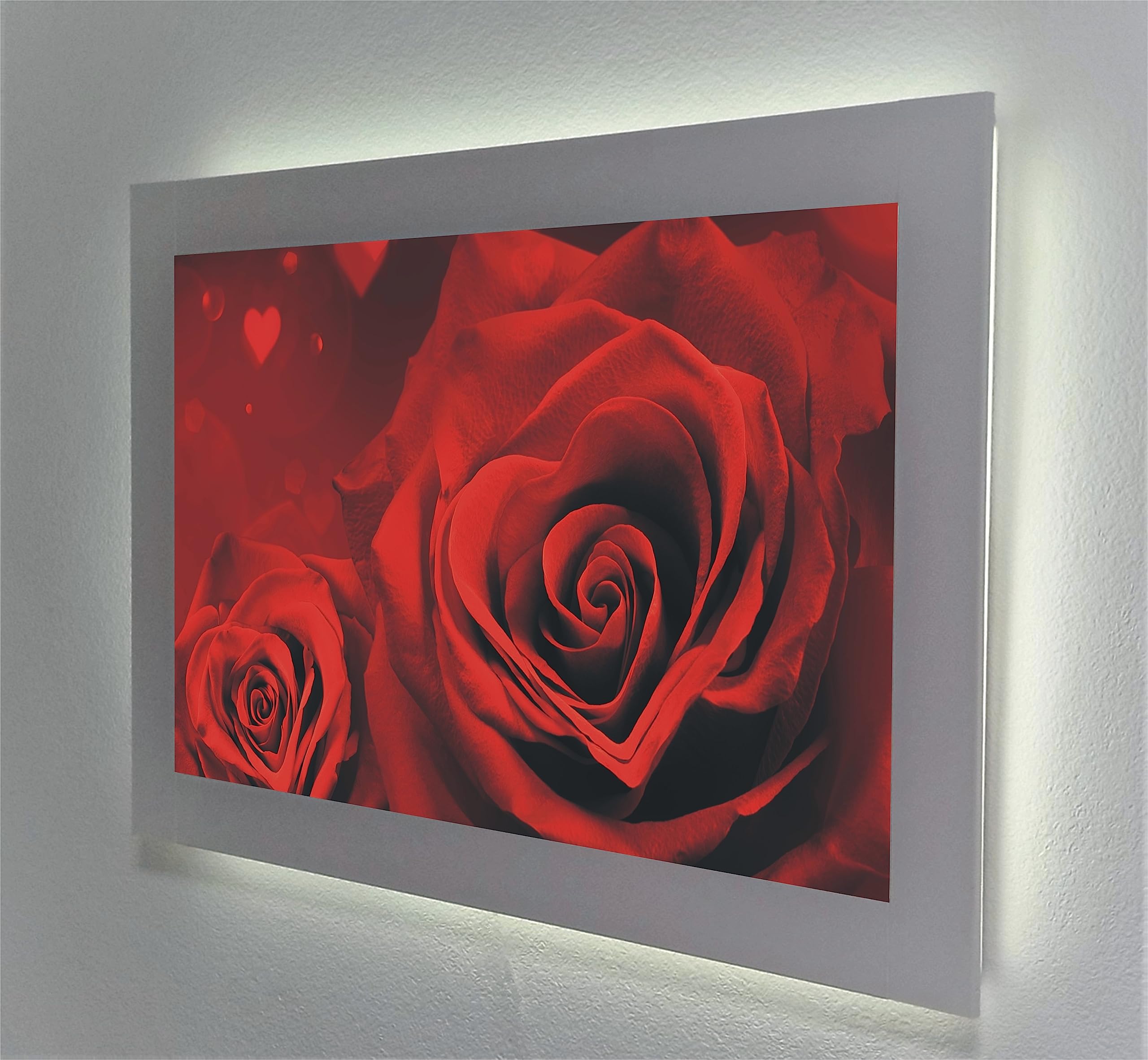 Tableau roses rouges lumineux pour offrir une touche de romantisme éternel