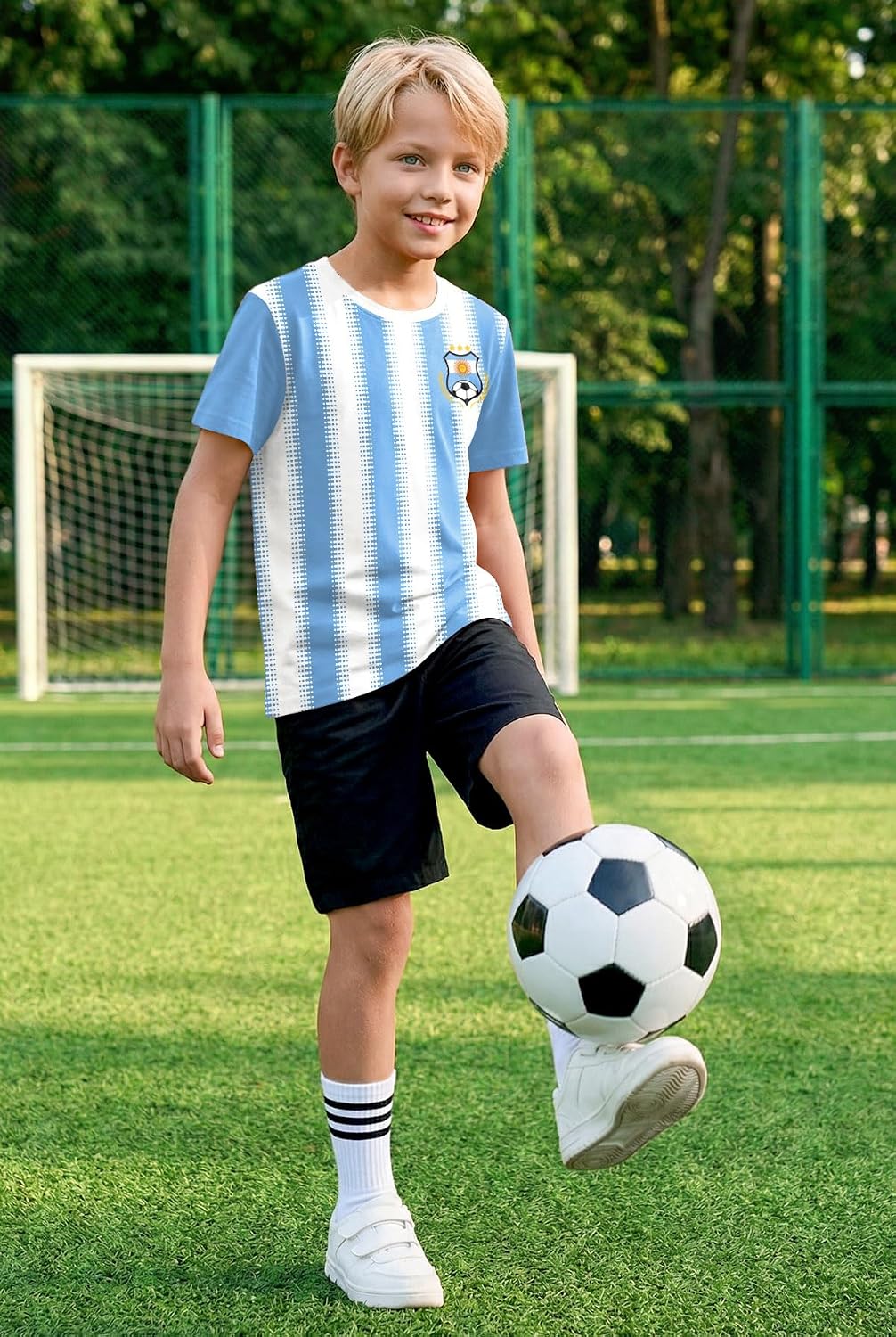 Boys Girls Soccer Jerseys Football Training Shirt for Youth Sports Fans