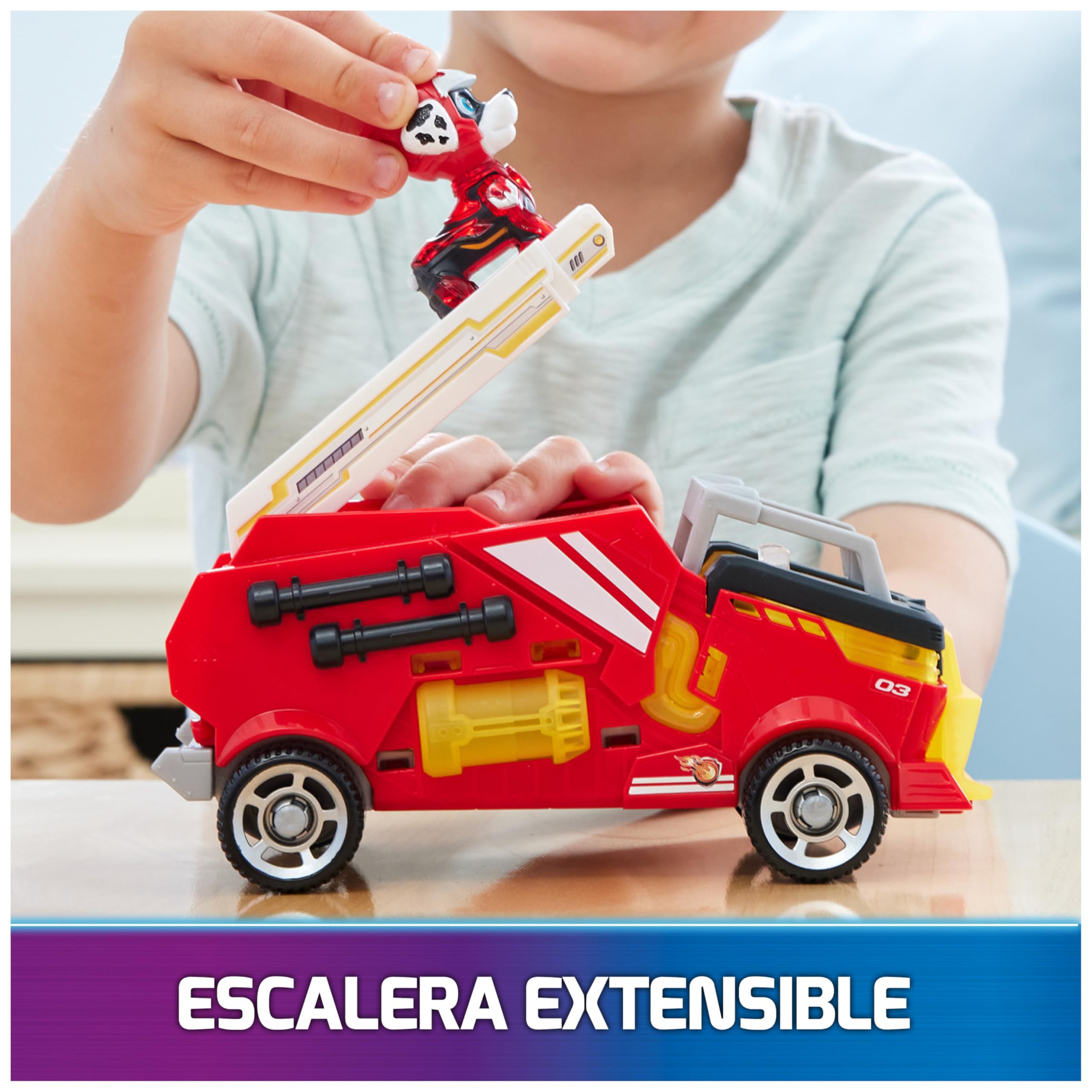 Paw Patrol Patrulla Canina - Figura Marshall Y Coche Juguete con Luces Y Sonidos DE LA SUPERPELÍCULA - 6067509 - Juguetes Niños 3 Años + - Patrulla Canina Juguetes - Regalo Niño 3 años + — view 6