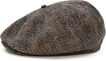 Sterkowski Peaky | 100% Harris Tweed Newsboy Cap for Men and Women | Warm Classic Elegant 8 Panels Hat
