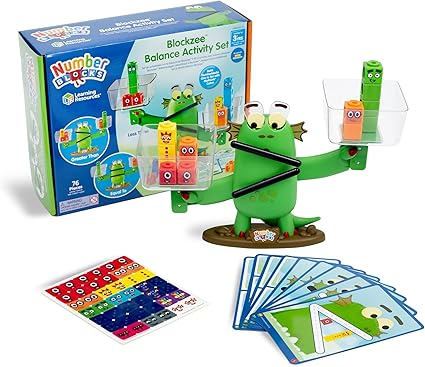 Learning Resources Numberblocks Blockzee, Bilancia, Giocattoli per 3+, Giochi Matematici, Giochi Numerici, Gioco di Equilibrio, Giocattolo Interattivo con Bocca e Occhi in Movimento