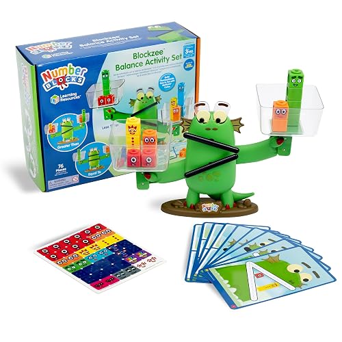 Learning Resources Juego Matemático Infantil Blockzee, Edades 3-7, Incluye balanza interactiva