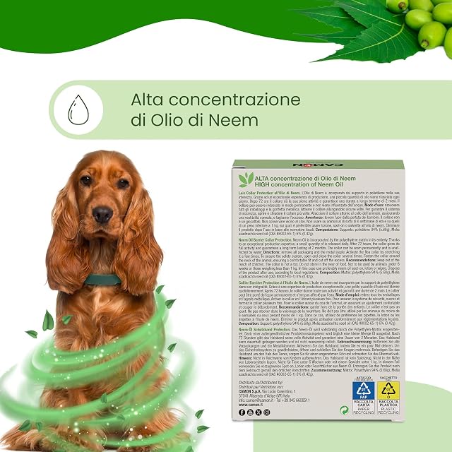 Foto 2 de 6 de Camon Leis Collare Barriera Con Olio Di Neem Cane 60 Cm L 12 Pezzi