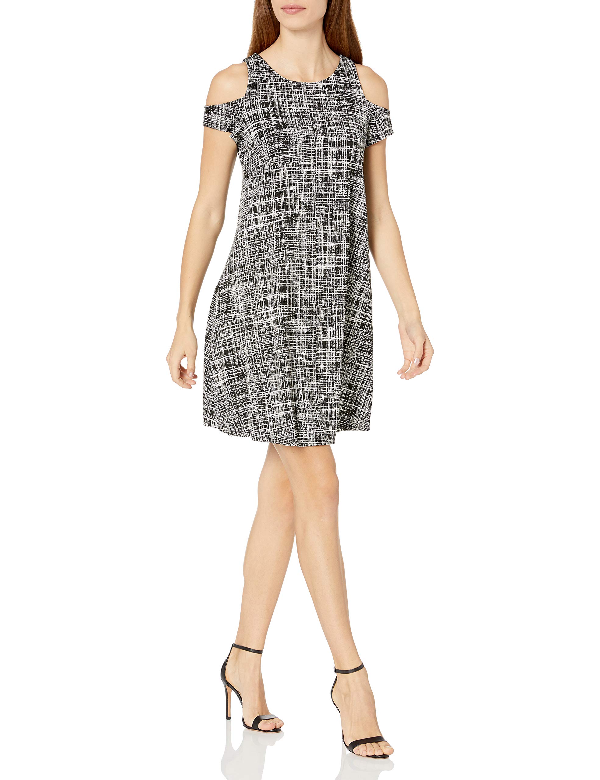 SharaganoWomen's Cold Shoulder Textured Dress